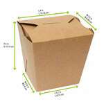 PacknWood 210ASKRAFT26, 26 Oz 4x3.5x4-Inch Kraft Take Out Container, 500/CS
