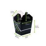 PacknWood 210ASPAIL27N, 26 Oz 4x3.55x4.15-Inch Black Take Out Box with Handle, 450/CS