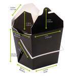 PacknWood 210ASPAIL33N, 32 Oz 4x3.55x4.15-Inch Black Take Out Box with Handle, 450/CS