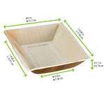 PacknWood 210BBA1217, 6.95x5x1.1-Inch Palm Leaf Plate with Square Corners, 100/CS