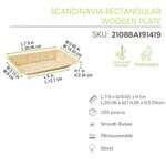PacknWood 210BBA191419, 7.6x5.65x1-Inch "Scandinavia" Rectangular Wooden Plate, 250/CS