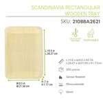PacknWood 210BBA2621, 10.5x8.5x0.7-Inch "Scandinavia" Rectangular Wooden Tray, 200/CS