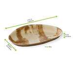 PacknWood 210BBAEG26, 10.1x6.45x0.9-Inch Egg Shaped Palm Leaf Plate, 100/CS