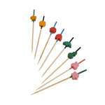PacknWood 210BBART9, 3.55-Inch Bamboo Art Skewers (Assorted Colors & Designs), 2000/CS