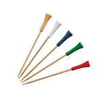 PacknWood 210BBGOLF12, 4.75-Inch Bamboo Golf Tee Skewers (Assorted Colors), 1000/CS