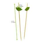 PacknWood 210BBLEAF12, 4.7-Inch Bamboo Skewers with Wooden Leaf, 1000/CS