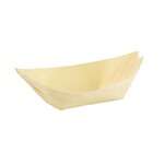 PacknWood 210BBOIS11, 2.5 Oz Medium Wooden Boat, Beige, 4000/CS