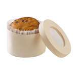 PacknWood 210BBOITE92F, 13 Oz Round Wooden Box with Window Lid, 100/CS