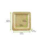 PacknWood 210BBOUA9, 3.5x3.5-inch Square Bamboo Leaf Double Layer Plate, 100/PK