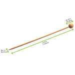 PacknWood 210BBOUL14, 5.45-Inch Natural Bamboo Ball Skewer, 2000/CS