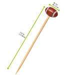 PacknWood 210BBOVAL, 4.7-Inch Bamboo Football Skewers, 1000/CS