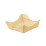 PacknWood 210BBUP32, 3.35x3.65x1.2-Inch "Pin Up" Wooden Square Plate, 250/CS