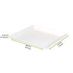 PacknWood 210BCHIC160, 6.3x6.3x0.55-Inch "Bio n Chic" White Sugarcane Plate, 100/CS