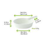 PacknWood 210BCHICSPAS, 2.25-Inch "Bio n Chic" Shallow Pan White Sugarcane Dish, 300/CS