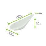PacknWood 210BCHICSPM, 4.15-Inch "Bio n Chic" White Sugarcane Spoon Dish, 300/CS