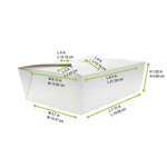 PacknWood 210BIO202, 8.5x6.15x1.85-Inch White Meal Take-Out Box, 200/CS