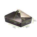 PacknWood 210BIO3N, 8.55x6.25x2.5-Inch Black Take-Out Meal Box, 200/CS