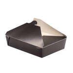 PacknWood 210BIO4N, 8.9x6.55x3.5-Inch Black Take-Out Meal Box, 160/CS