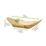 PacknWood 210BJQ7, 3x1.65-Inch 0.5 Oz Bamboo Leaf Boat, 2000/CS