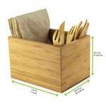 PacknWood 210BMH2, 6.3x4.75x4.15-Inch Bamboo Cutlery and Napkin Holder, 8/CS
