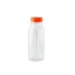 PacknWood 210BOUT250, 7.8 Oz Round PET Bottle with Orange Cap, 80/CS