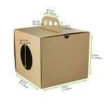 PacknWood 210CDP177, 6.9x6.9-Inch вЂвЂBrass Knuckles" Take Out Lunch Box, 100/CS