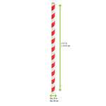 PacknWood 210CHP14RT, 5.7x0.23-Inch Red & White Striped Cocktail Paper Straws - Unwrapped, 3000/CS