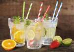 PacknWood 210CHP19BLUE, 7.75x0.23-Inch Blue & White Striped Paper Straws - Unwrapped, 3000/CS