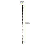 PacknWood 210CHP19CHBLK, 7.75x0.23-Inch Black & White Design Paper Straws - Unwrapped, 3000/CS