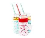 PacknWood 210CHP19CHR, 7.75x0.23-Inch Red & White Design Paper Straws - Unwrapped, 3000/CS