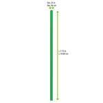 PacknWood 210CHP19FG, 7.75x0.23-Inch Solid Green Paper Straws - Unwrapped, 3000/CS