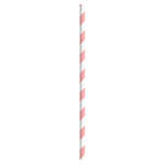 PacknWood 210CHP19PINKW, 7.75x0.23-Inch Pink & White Striped Paper Straws - Wrapped, 3000/CS