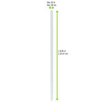 PacknWood 210CHP26WHW, 9.95x0.23-Inch Solid White Paper Straw Individually - Wrapped, 3000/CS