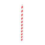 PacknWood 210CHP8R2T, 7.75-Inch Smoothie Paper Straws with White & Red Stripes - Unwrapped, 3000/CS