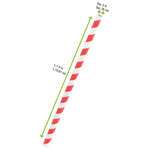 PacknWood 210CHP8R2T, 7.75-Inch Smoothie Paper Straws with White & Red Stripes - Unwrapped, 3000/CS