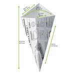 PacknWood 210CNEWS450, 14.5 Oz Sturdy Paper Cones with Newspaper Print, 500/CS
