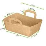 PacknWood 210CPANIER, 2 Oz 3.6x2.8x1.25-Inch Mini Kraft Basket, 500/CS