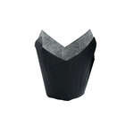 PacknWood 210CPST1N, 1. 25-Oz Tulip Paper Baking Cups, Black 1200/CS
