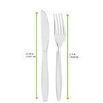 PacknWood 210CV88K21T, 10.7-Inch Wrapped Majesty Cutlery Clear Kit 2/1 (Knife, Fork), 250/CS