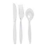 PacknWood 210CV88K41T, 7.55-Inch Wrapped Majesty Cutlery Clear Kit 4/1 (Knife, Fork, Spoon, Napkin), 250/CS