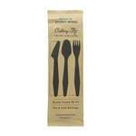 PacknWood 210CVB19K4K, 7-inch Heavy Weight Wooden Cutlery Kit (Knife, Fork, Spoon, Napkin), 250/CS
