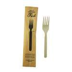 PacknWood 210CVPL611BBW, 7.5x1.97-Inch Individually Wrapped Corn Bamboo Fiber Fork, 500/CS