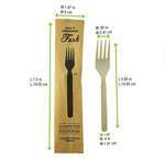 PacknWood 210CVPL611BBW, 7.5x1.97-Inch Individually Wrapped Corn Bamboo Fiber Fork, 500/CS