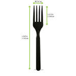 PacknWood 210CVPL611N, 5.85-Inch Unwrapped Corn Black Fork, 1000/CS
