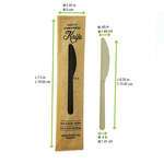 PacknWood 210CVPL622BBW, 7.75-Inch Individually Wrapped Bamboo Fiber Knife, 500/CS