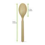 PacknWood 210CVPL633BB, 5.6-Inch Unwrapped Corn-Bamboo Fiber Spoon, 1000/CS