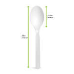 PacknWood 210CVPL633W, 5.6-Inch Unwrapped Corn White Spoon, 1000/CS