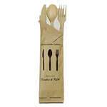 PacknWood 210CVPLK416BB, Bamboo Fiber 4/1 Cutlery Kit with Kraft Bag (Knife, Fork, Spoon, Napkin), 250/CS