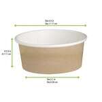 PacknWood 210DELIPOC16, 16 Oz 4.49-Inch Deli Kraft Container, 500/CS