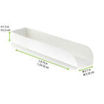 PacknWood 210DOG, 9.75x2.1x1.3-Inch White Hot Dog Tray, 1000/CS